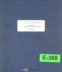 Wadell-Wadell EMP-110, Biring Chucking Install Operations Parts and Wiring Manual 1965-04